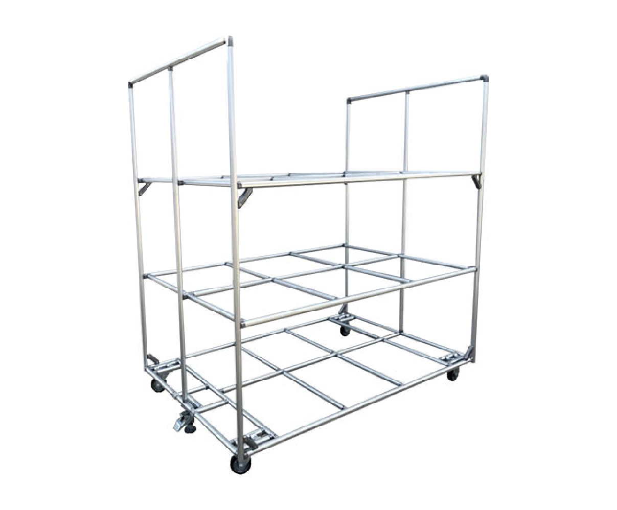 アルミパイプ製棚台車